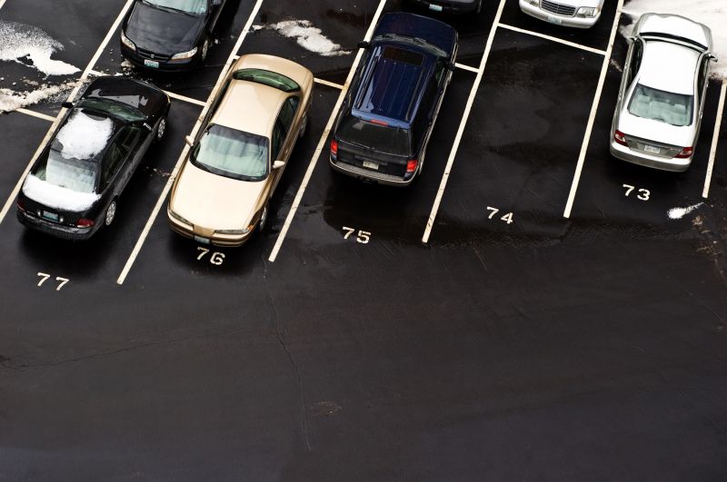Parking Lot Sealcoating detail
